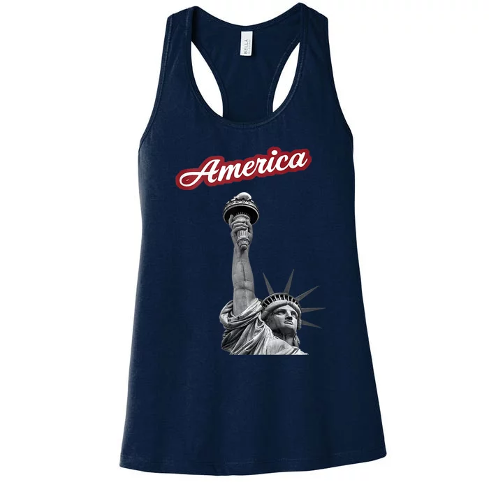 Statue Of Liberty Beer Holder Women's Racerback Tank