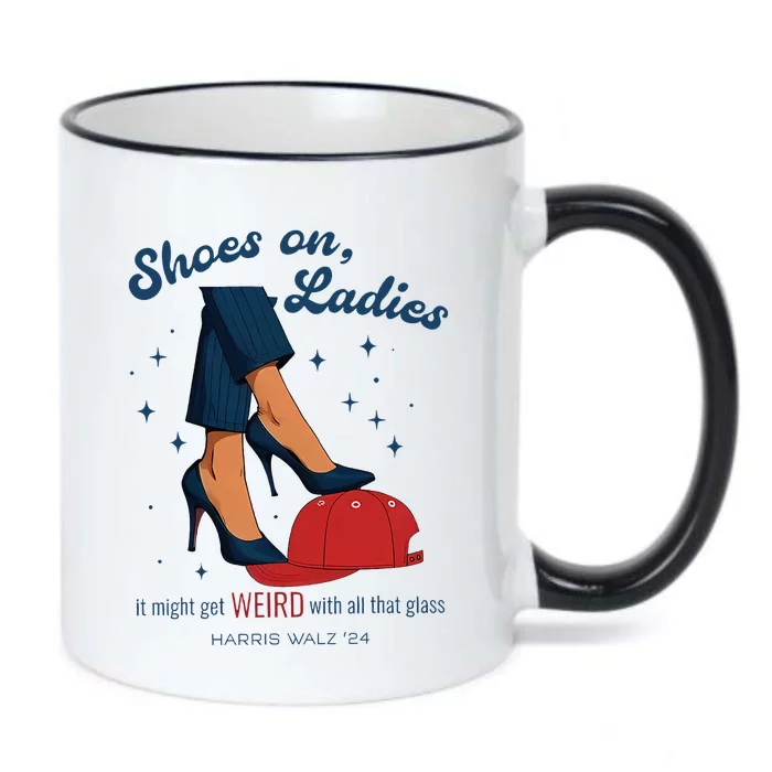 Shoes On Ladies Harris Walz 2024 Campaign Anti Trump Black Color Changing Mug