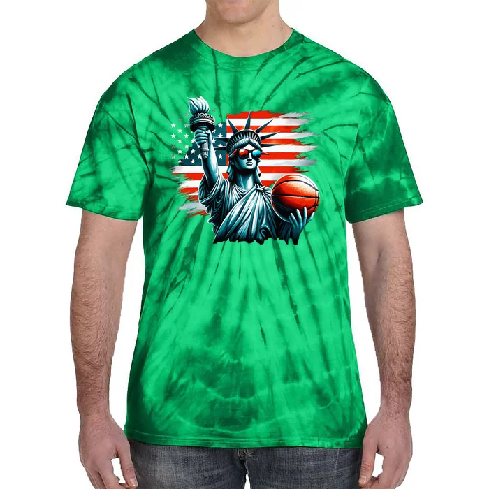 Statue Of Liberty Independence Day 4th Of July Tie-Dye T-Shirt