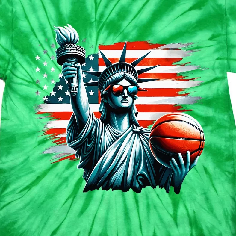 Statue Of Liberty Independence Day 4th Of July Tie-Dye T-Shirt