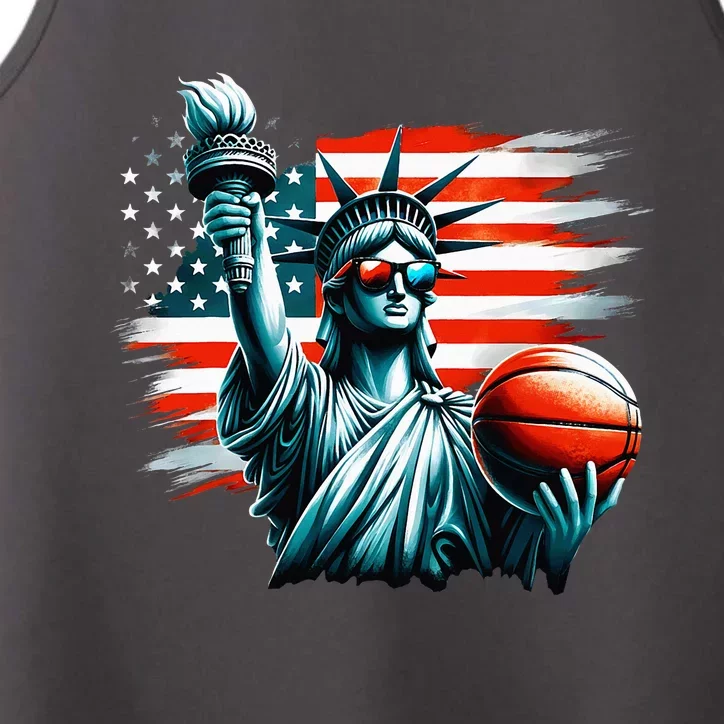 Statue Of Liberty Independence Day 4th Of July Performance Tank