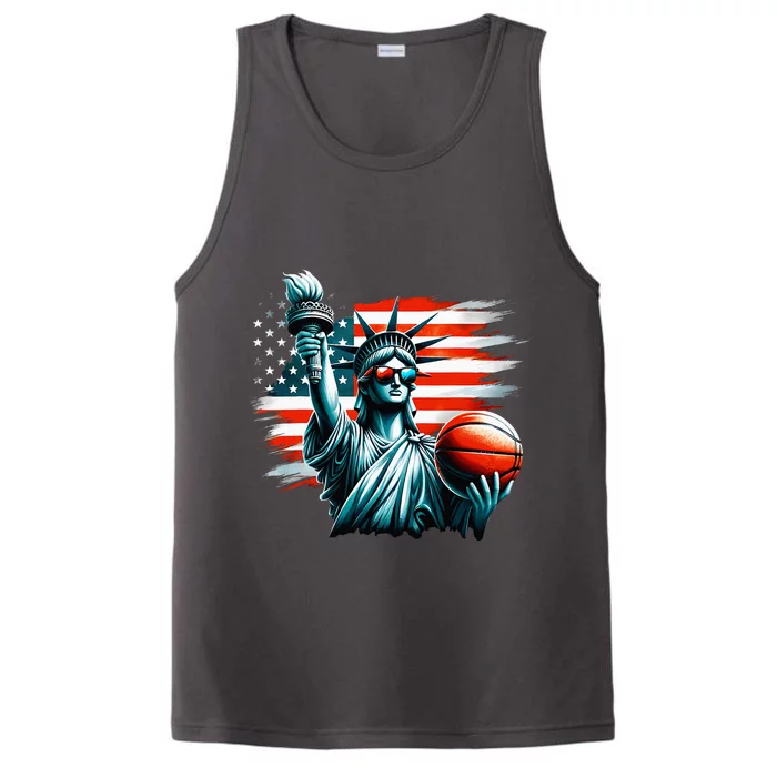 Statue Of Liberty Independence Day 4th Of July Performance Tank