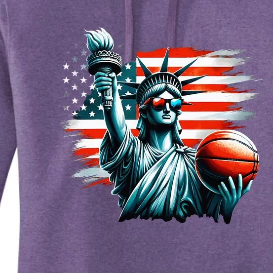 Statue Of Liberty Independence Day 4th Of July Women's Pullover Hoodie