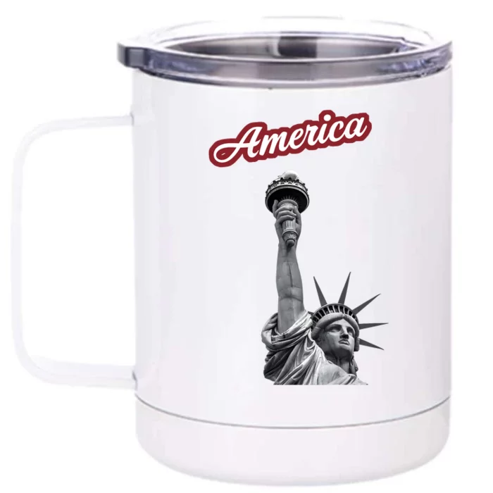 Statue Of Liberty Beer Holde Front & Back 12oz Stainless Steel Tumbler Cup