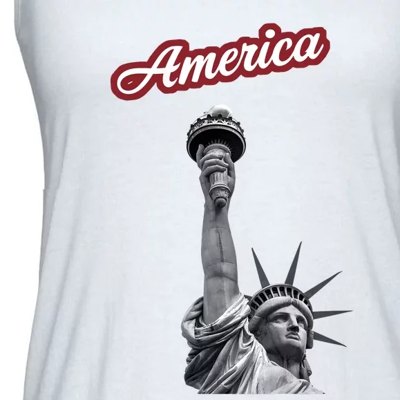 Statue Of Liberty Beer Holde Ladies Essential Flowy Tank