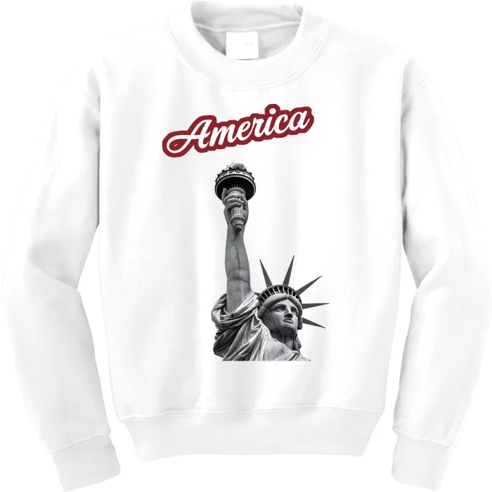 Statue Of Liberty Beer Holde Kids Sweatshirt