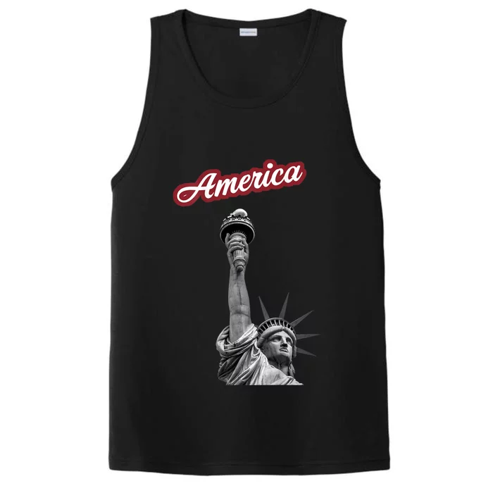 Statue Of Liberty Beer Holder Performance Tank