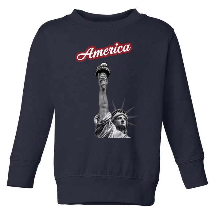 Statue Of Liberty Beer Holder Toddler Sweatshirt