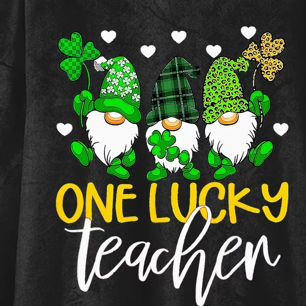 Shamrock One Lucky Teacher St. Patrick's Day School Hooded Wearable Blanket