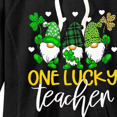 Shamrock One Lucky Teacher St. Patrick's Day School Women's Fleece Hoodie