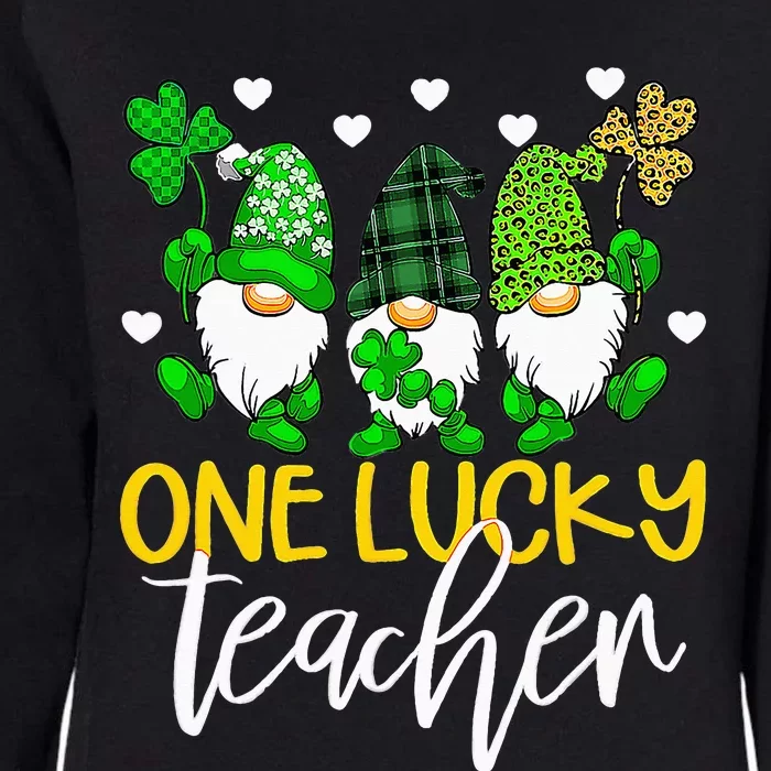 Shamrock One Lucky Teacher St. Patrick's Day School Womens California Wash Sweatshirt