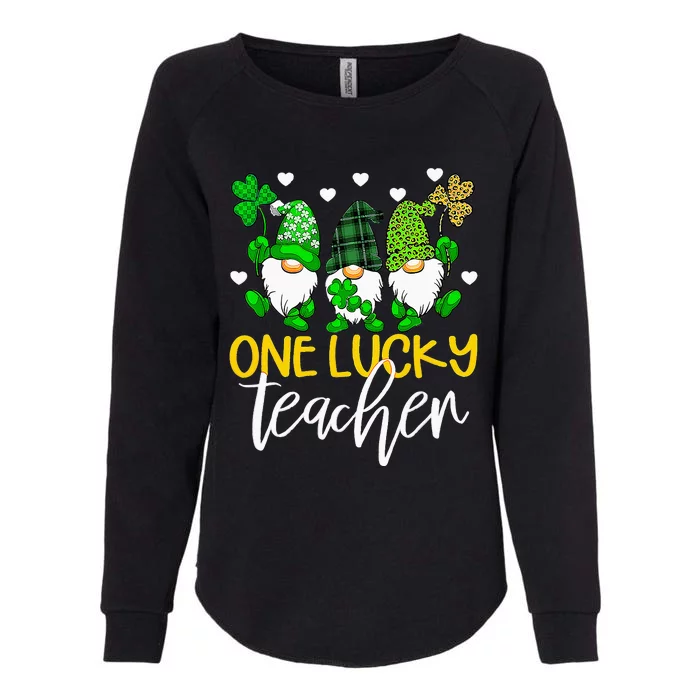 Shamrock One Lucky Teacher St. Patrick's Day School Womens California Wash Sweatshirt