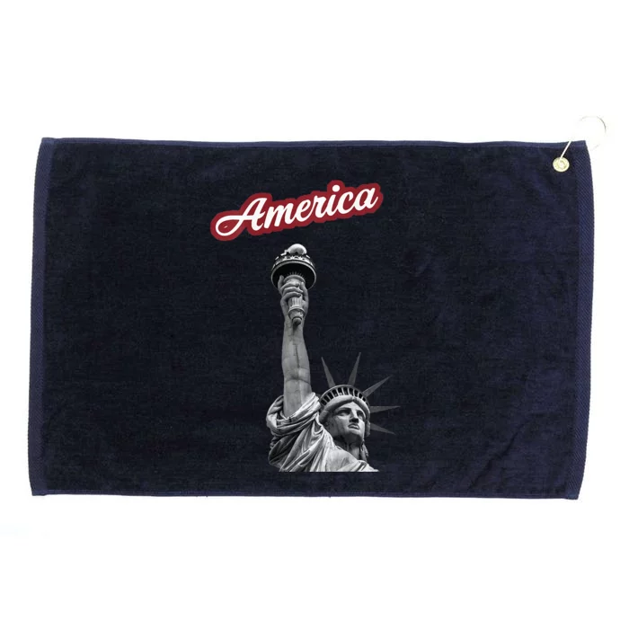 Statue Of Liberty Beer Holder Grommeted Golf Towel