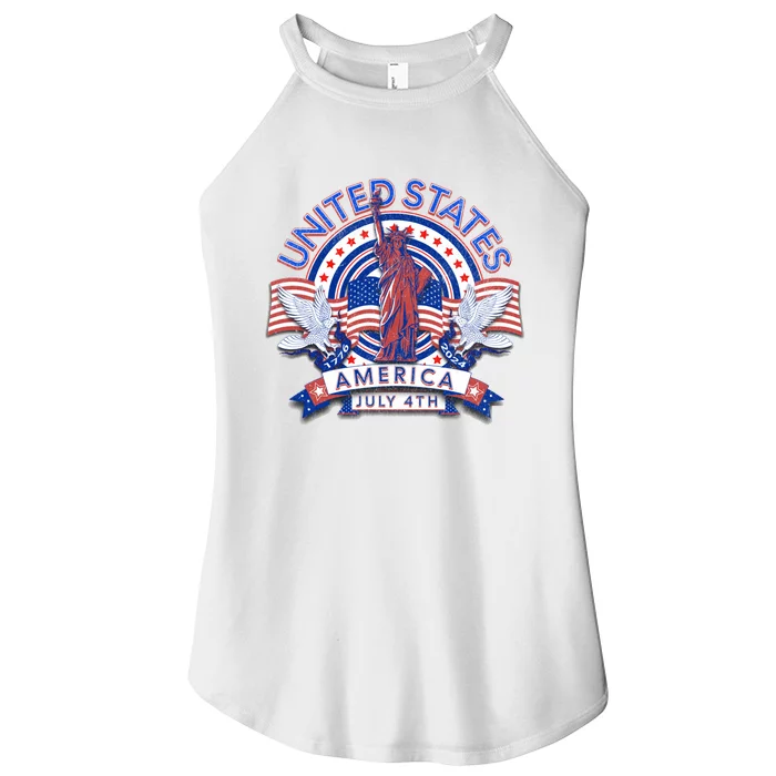 Statue Of Liberty Women’s Perfect Tri Rocker Tank