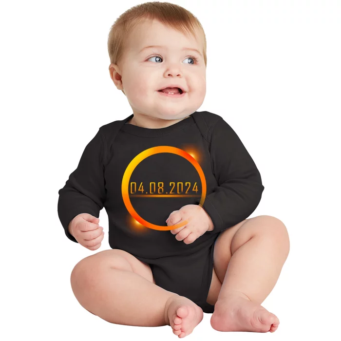 Solar Eclipse 04.08.2024 Baby Long Sleeve Bodysuit