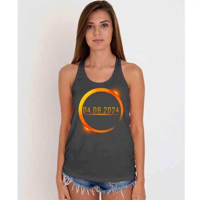 Solar Eclipse 04.08.2024 Women's Knotted Racerback Tank