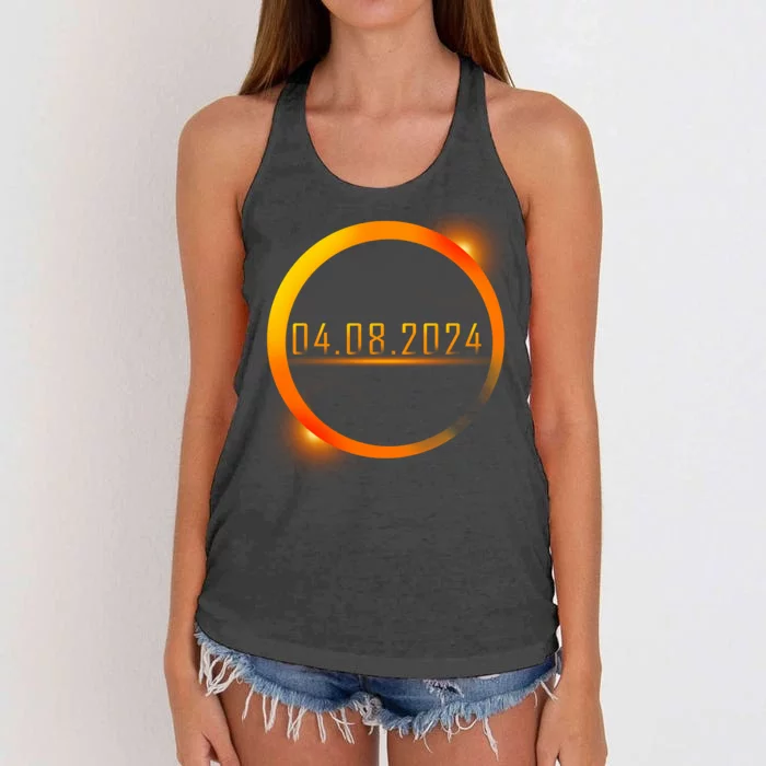 Solar Eclipse 04.08.2024 Women's Knotted Racerback Tank