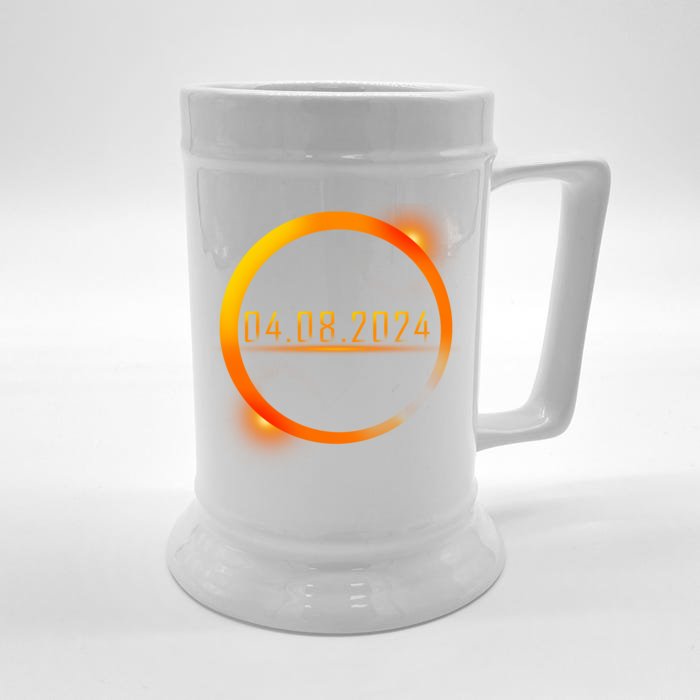 Solar Eclipse 04.08.2024 Front & Back Beer Stein