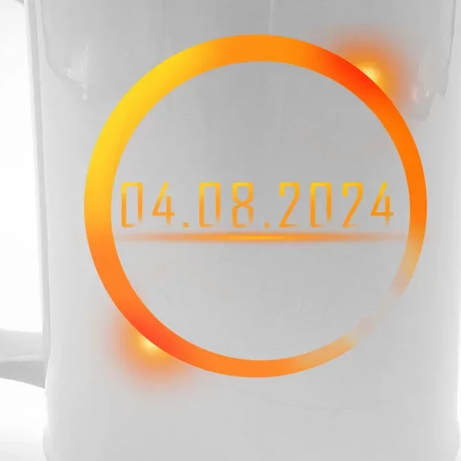 Solar Eclipse 04.08.2024 Front & Back Beer Stein