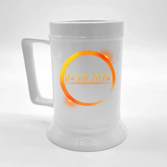 Solar Eclipse 04.08.2024 Front & Back Beer Stein