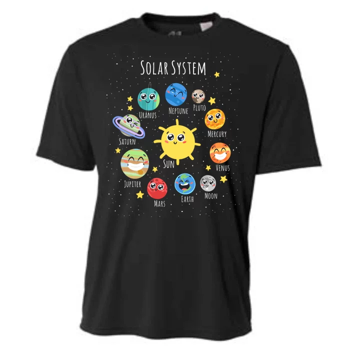 Solar System Children's Illustration Cooling Performance Crew T-Shirt