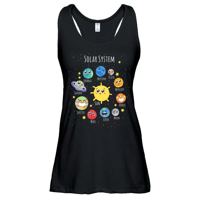 Solar System Children's Illustration Ladies Essential Flowy Tank