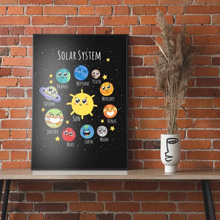 Solar System Children's Illustration Poster