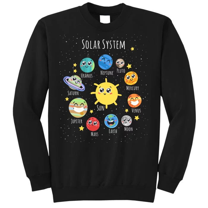 Solar System Children's Illustration Tall Sweatshirt