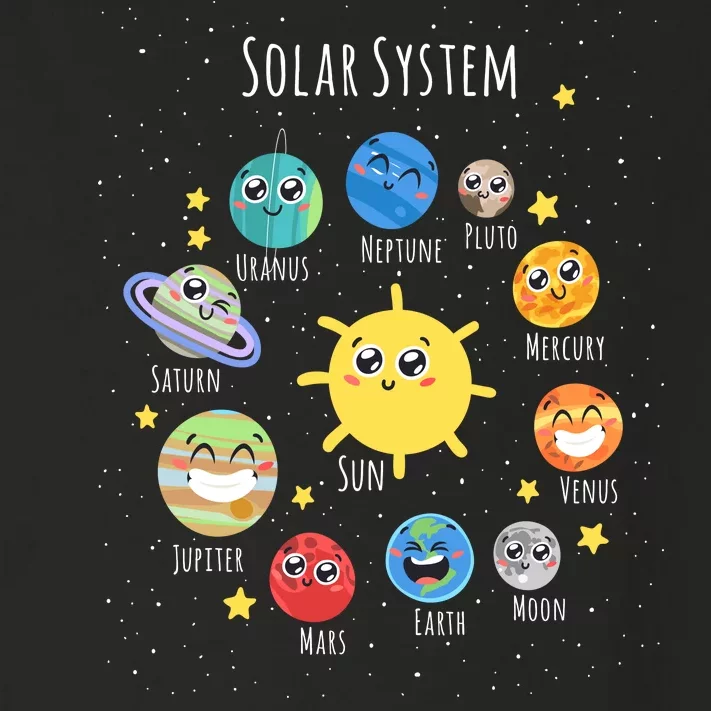 Solar System Children's Illustration Toddler Long Sleeve Shirt