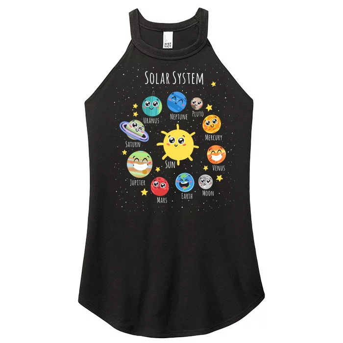 Solar System Children's Illustration Women’s Perfect Tri Rocker Tank