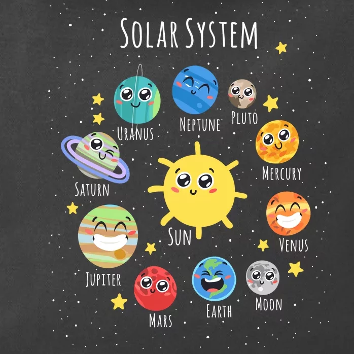 Solar System Children's Illustration Zip Tote Bag