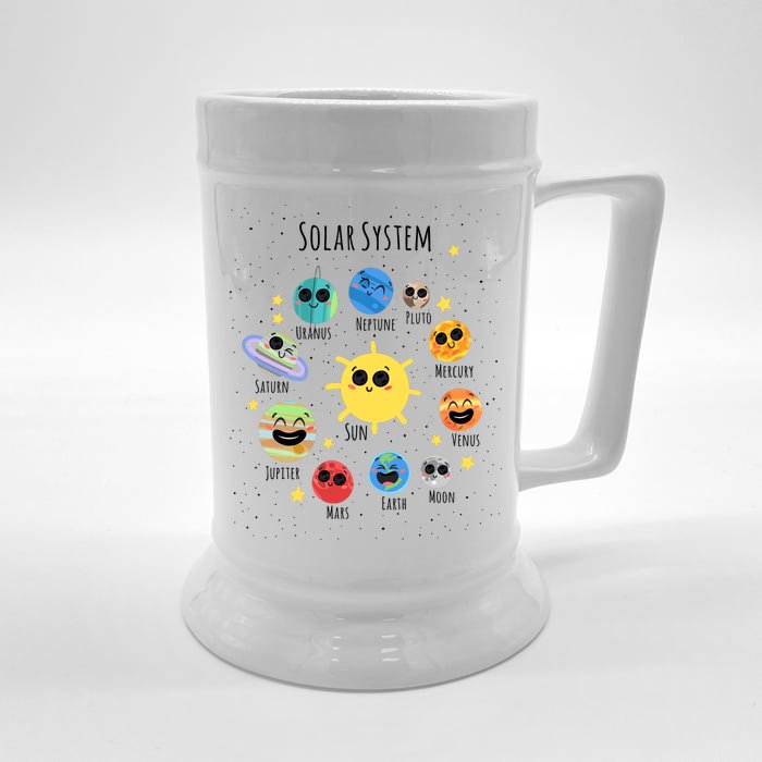 Solar System Children's Illustration Front & Back Beer Stein