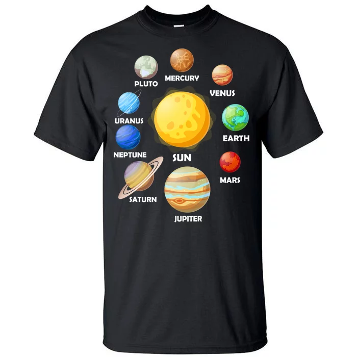 Solar System Planets Tall T-Shirt | TeeShirtPalace