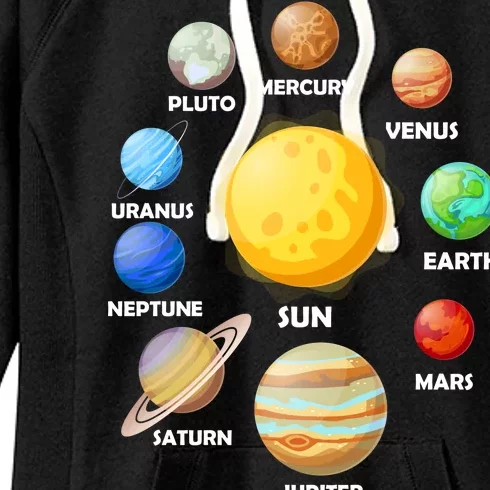 Solar System Planets Women's Fleece Hoodie