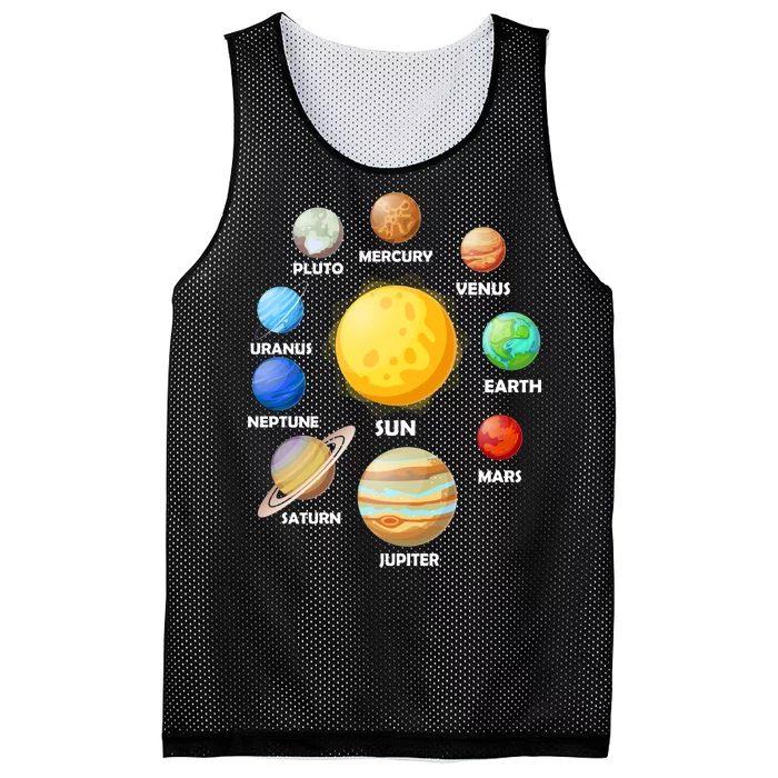 Solar System Planets Mesh Reversible Basketball Jersey Tank