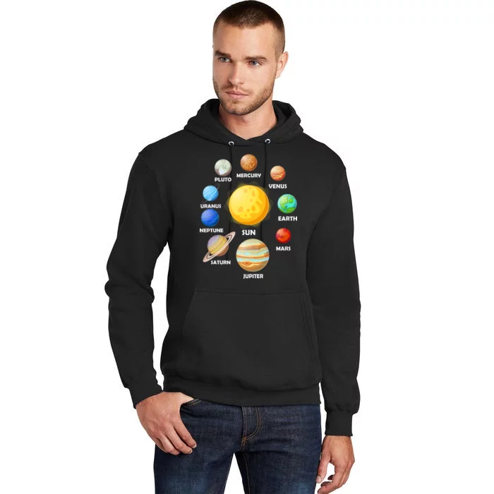 Solar System Planets Tall Hoodie