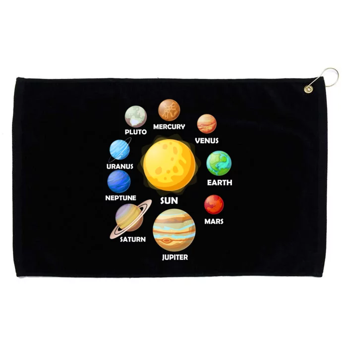 Solar System Planets Grommeted Golf Towel