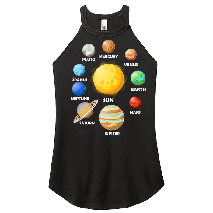 Solar System Planets Women’s Perfect Tri Rocker Tank