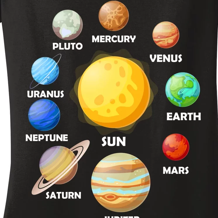 Solar System Planets Women's V-Neck T-Shirt