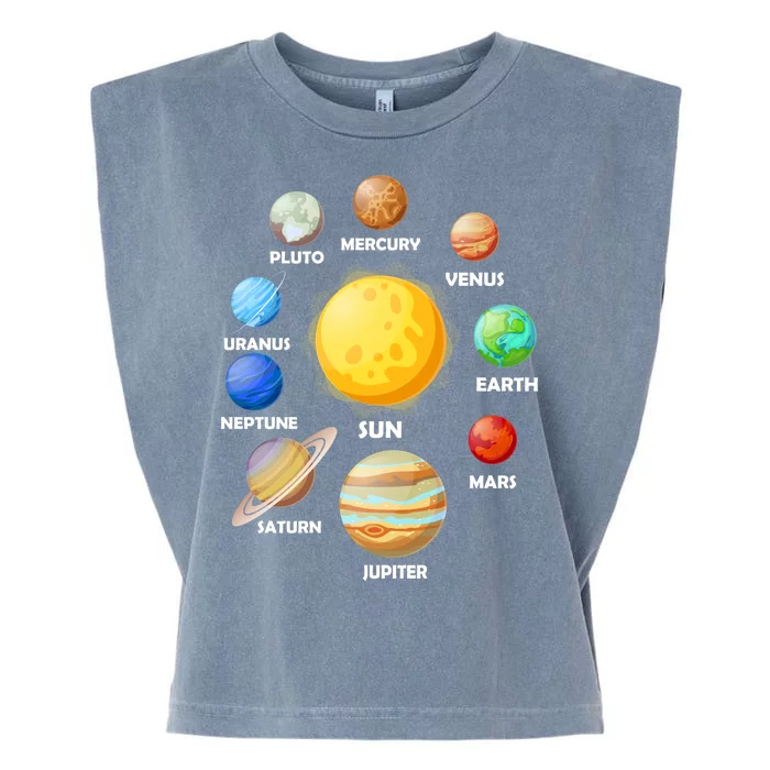 Solar System Planets Garment-Dyed Women's Muscle Tee