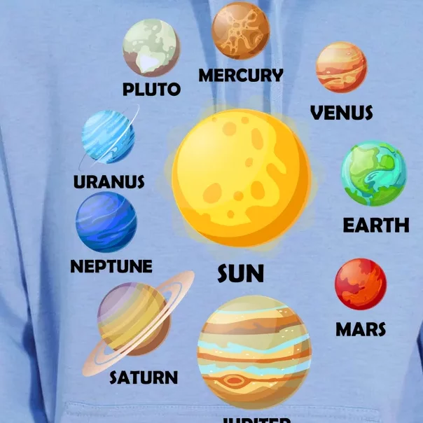 Solar System Planets Unisex Surf Hoodie