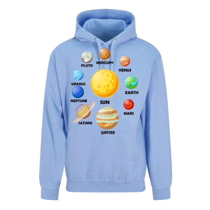 Solar System Planets Unisex Surf Hoodie