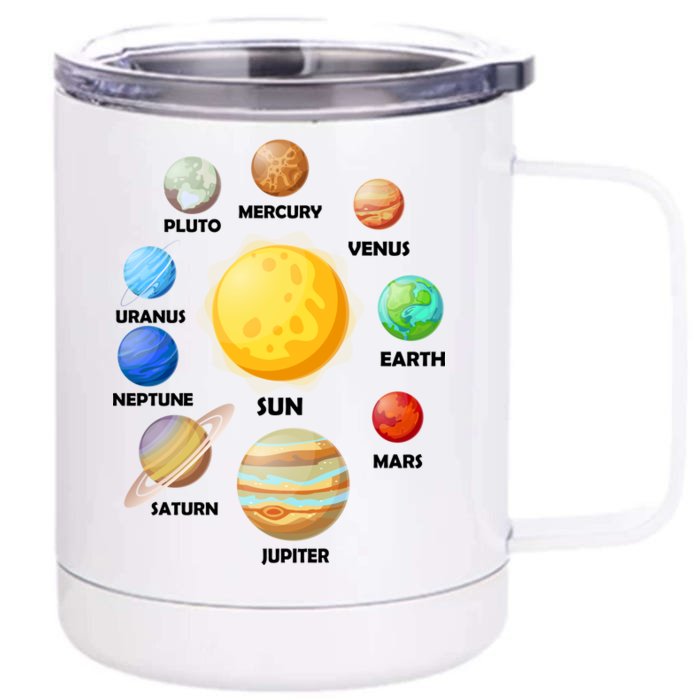 Solar System Planets Front & Back 12oz Stainless Steel Tumbler Cup