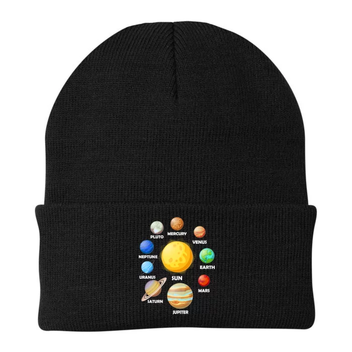 Solar System Planets Sun Mars Knit Cap Winter Beanie