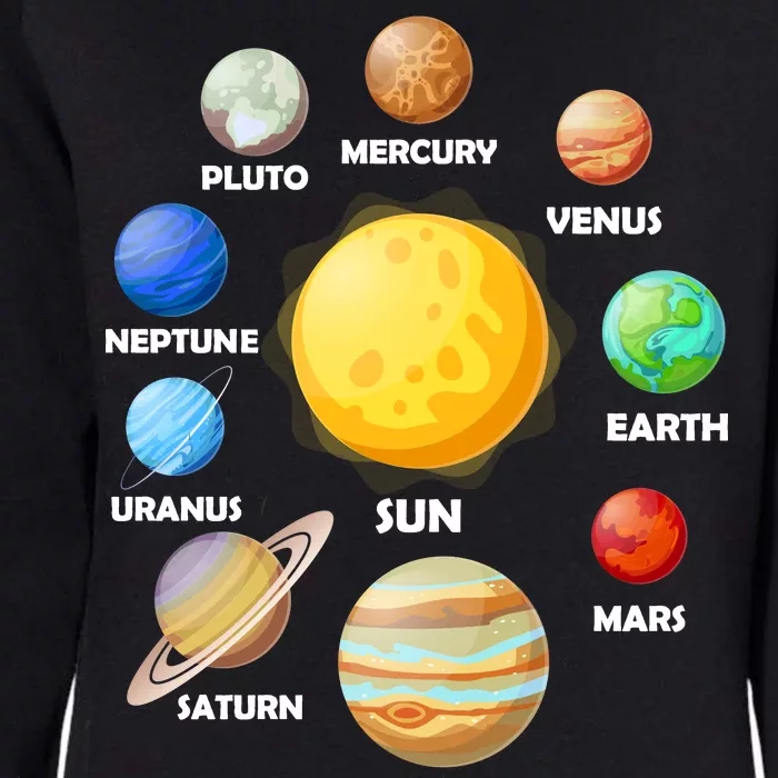 Solar System Planets Sun Mars Womens California Wash Sweatshirt