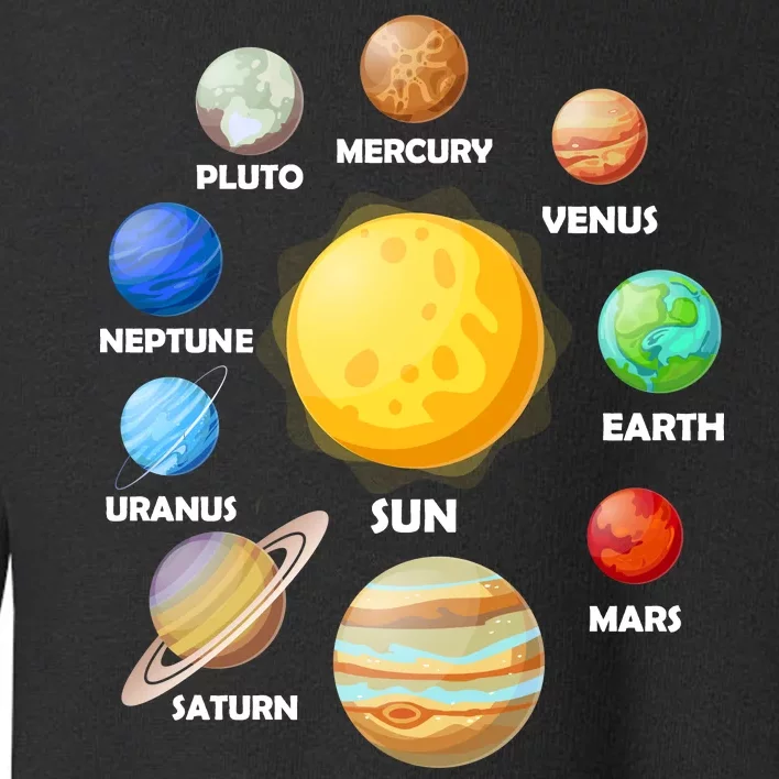 Solar System Planets Sun Mars Toddler Sweatshirt