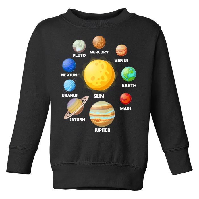 Solar System Planets Sun Mars Toddler Sweatshirt