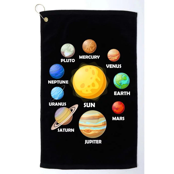 Solar System Planets Sun Mars Platinum Collection Golf Towel