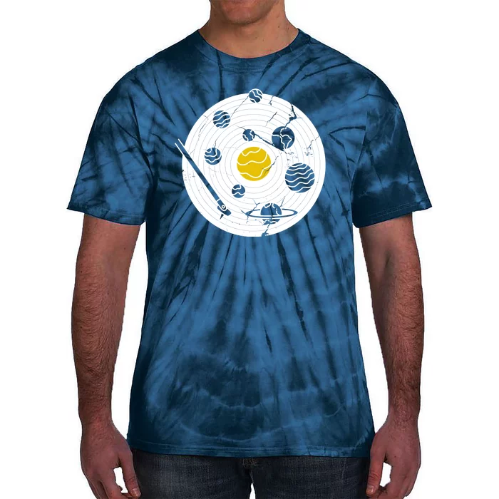 Solar System Vinyl Record Tie-Dye T-Shirt