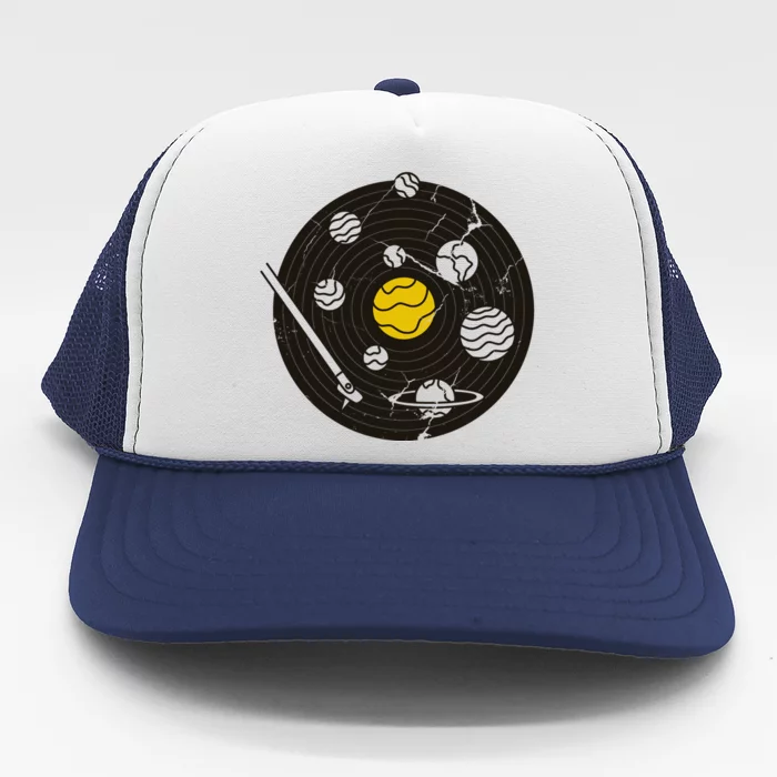 Solar System Vinyl Record Trucker Hat